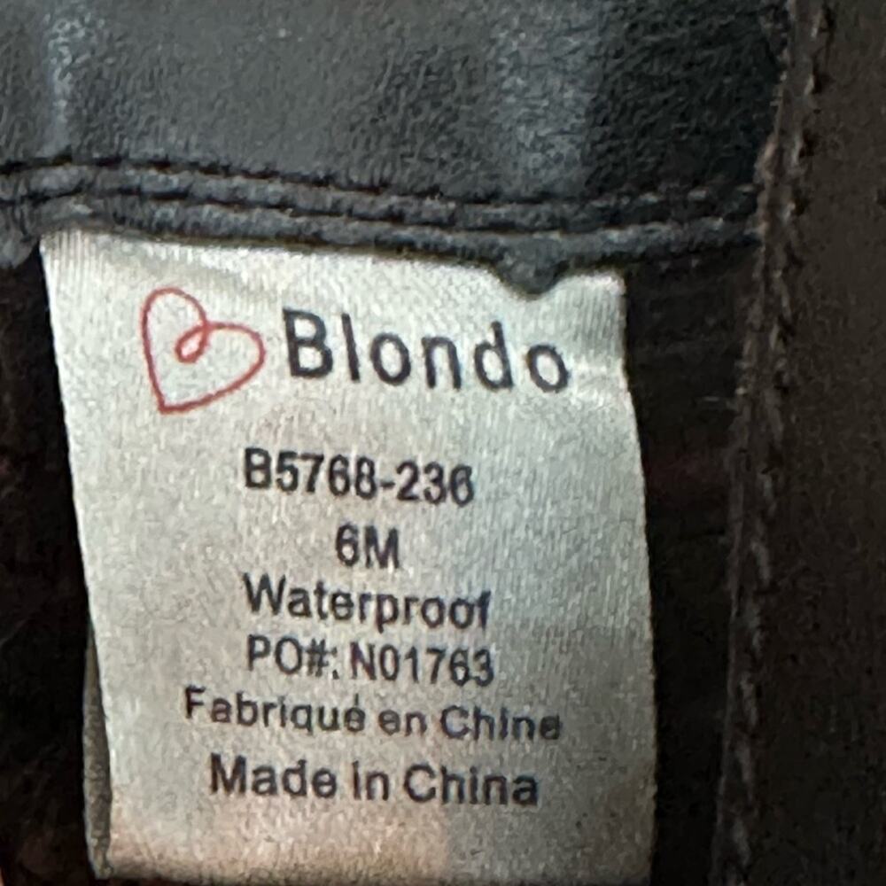 Blondo Waterproof Elvina Snake Print Leather Chelsea Ankle Boots Size 6M - Picture 8 of 8
